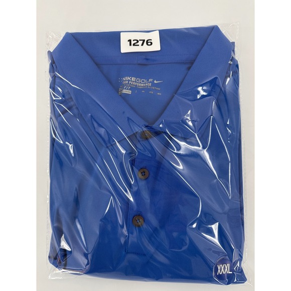 Nike Golf Performance Mens Big&Tall 3XL Blue Dri-FIT Short Sleeve Polo Shirt - Picture 6 of 6